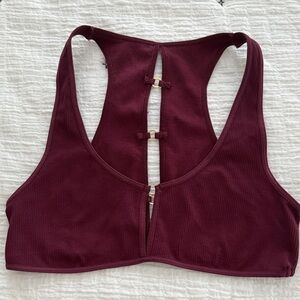 Burgundy Bra with Back Clasp M/L